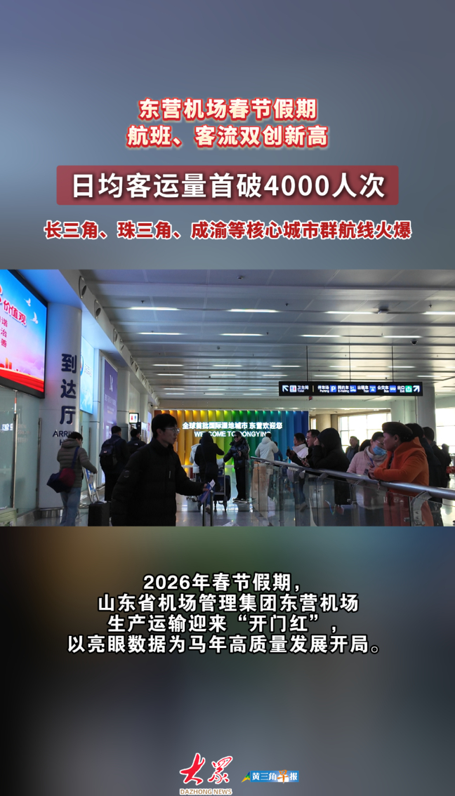 马年开门红！东营机场春节假期航班、客流双创新高