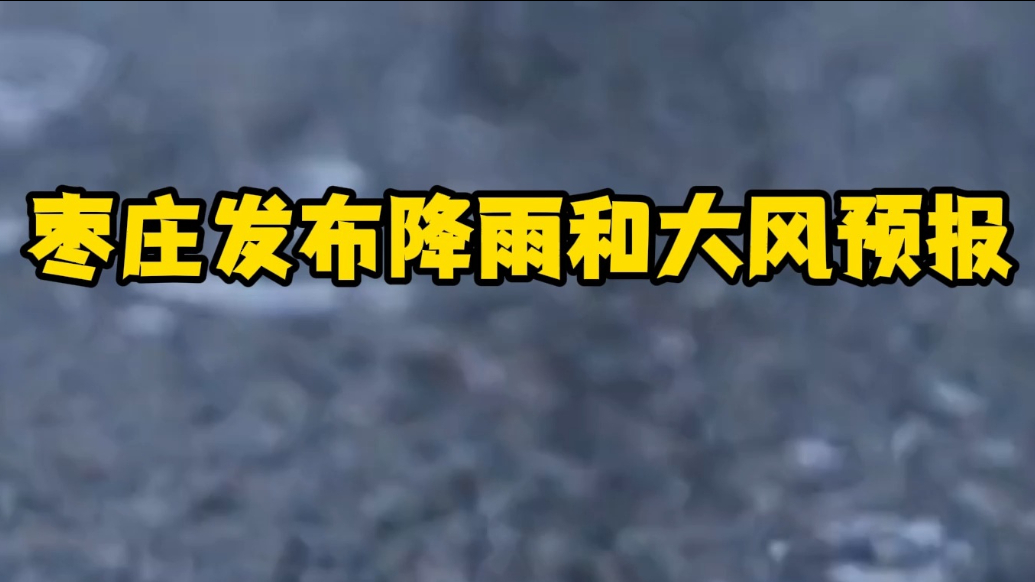 枣庄发布降雨和大风预报