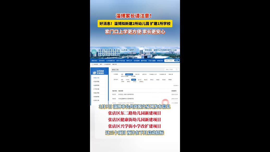 淄博教育再添新校！拟新建2所幼儿园、扩建1所学校