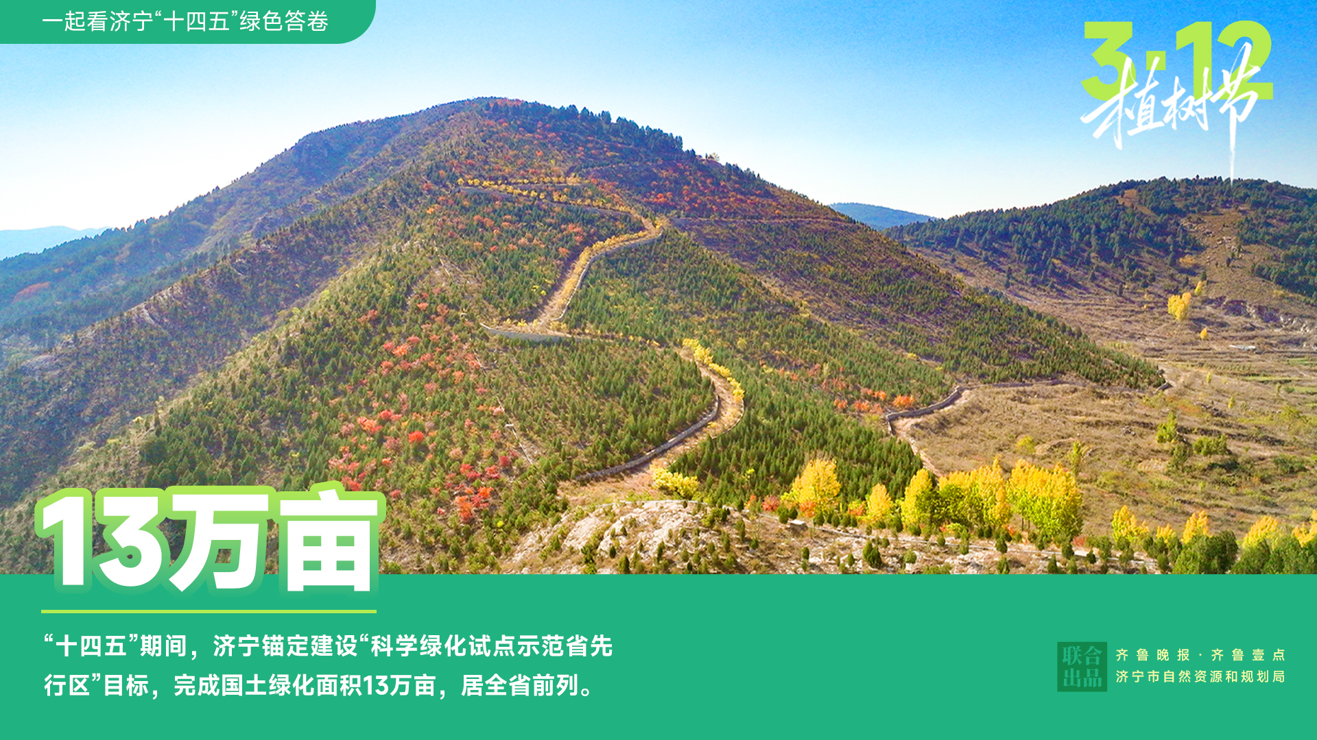 主题海报丨“3·12”植树节，一起看济宁“十四五”绿色答卷