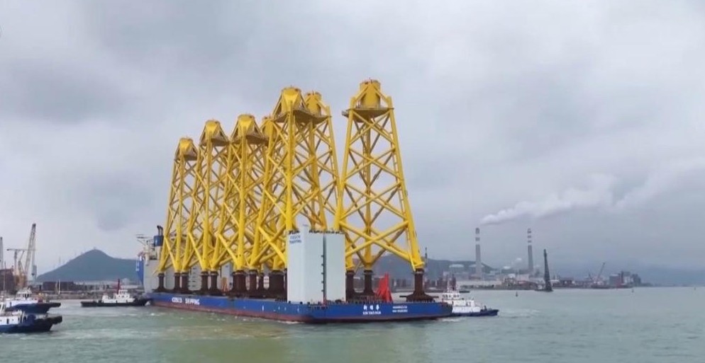 我国交付单机容量最大欧洲海上风电导管架