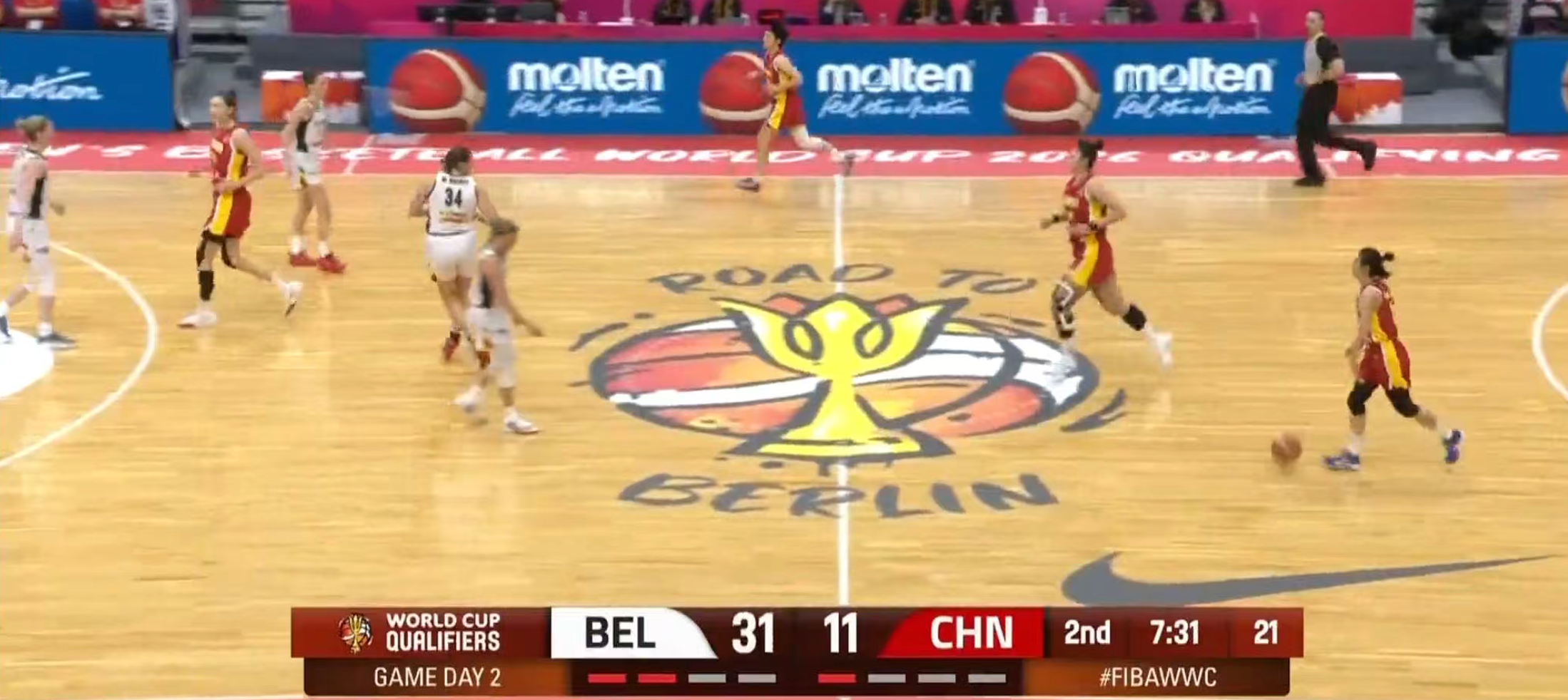女篮世预赛|外线被射穿！中国队15分不敌比利时，张子宇20分