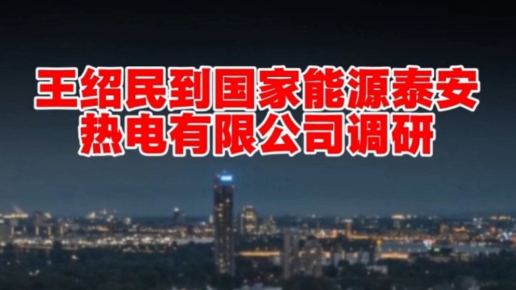 果然视频丨王绍民到国家能源泰安热电有限公司调研