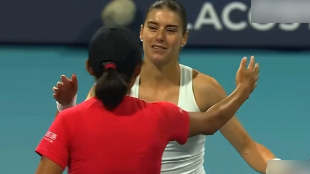 果然视频｜张帅0:2不敌科斯蒂亚，止步WTA迈阿密站女单首轮