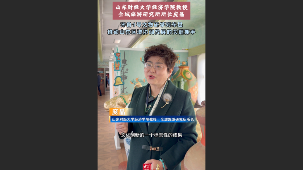 山东财经大学庞晶：齐鲁1号文物研学列车是推动山东区域协同发展的关键抓手