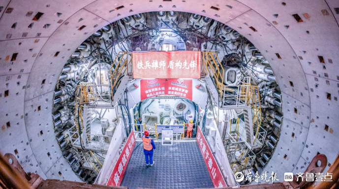 果然视频|济南航天大道穿黄隧道盾构段首线贯通