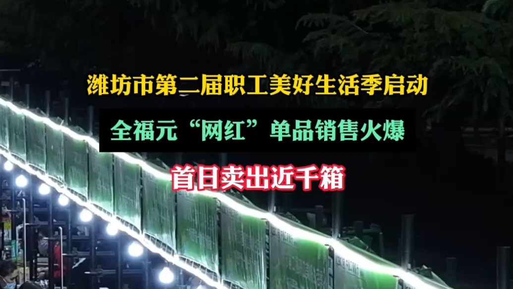 果然视频|潍坊市第二届职工美好生活季启动，全福元网红单品热销