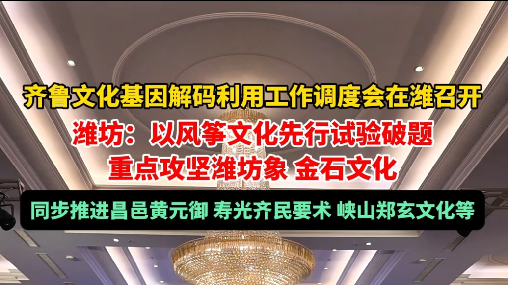 果然视频|齐鲁文化基因解码利用工作调度会在潍召开
