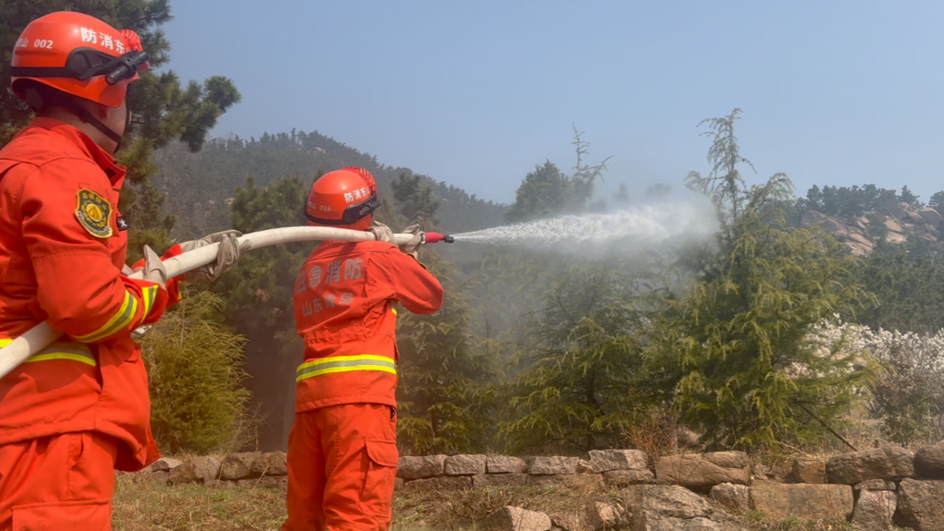 果然视频丨青岛消防部门空地协同 筑牢山林安全防线