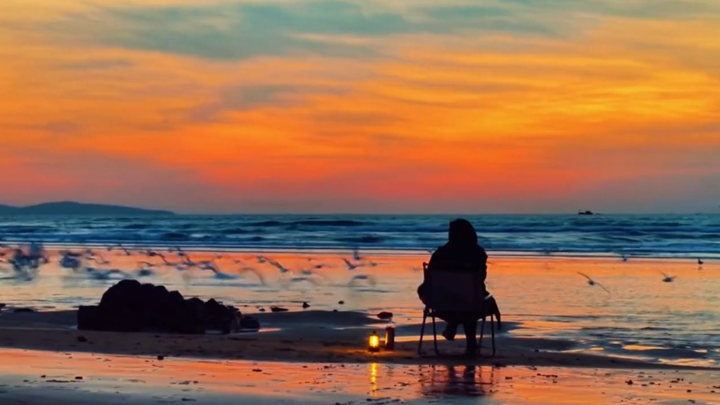 Orange sea as seen from Qingdao