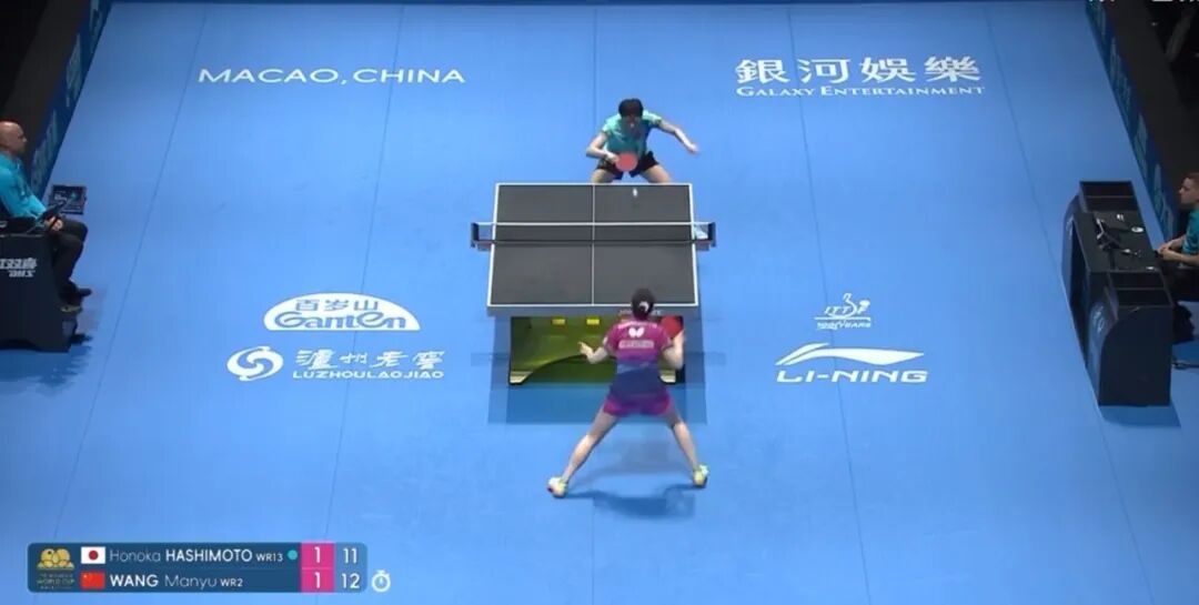王曼昱4比2战胜桥本帆乃香，澳门世界杯女单四强出炉
