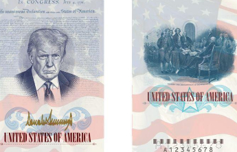 纪念建国250周年，美国将发行印有特朗普肖像的护照