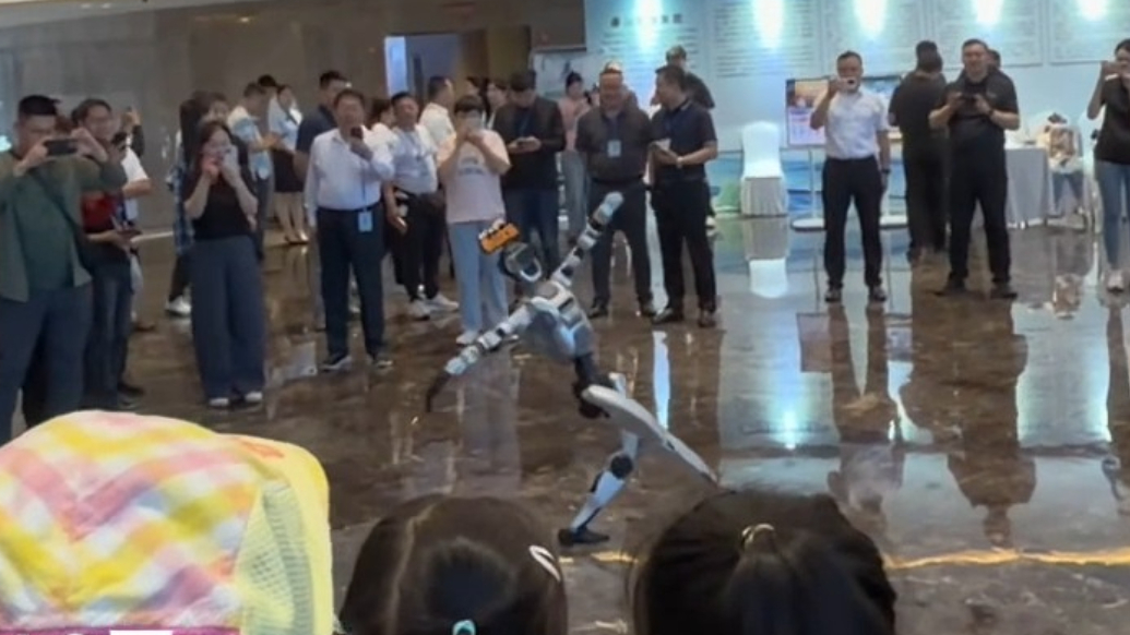 果然视频丨2026泰安市旅游产业高质量发展大会，机器人优雅跳芭蕾，小朋友看入迷！
