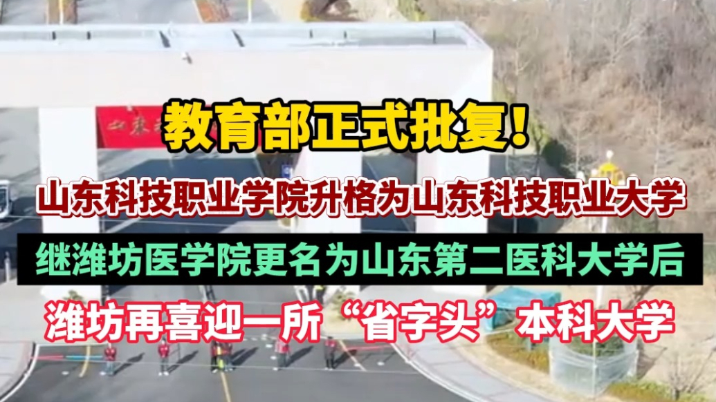 果然视频|教育部正式批复！潍坊再添一所本科院校，总数达到6所