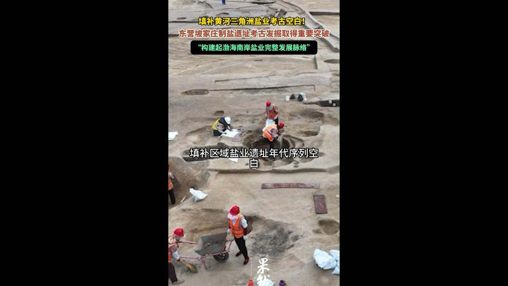 果然视频|填补盐业考古空白！坡家庄遗址考古发掘取得新突破