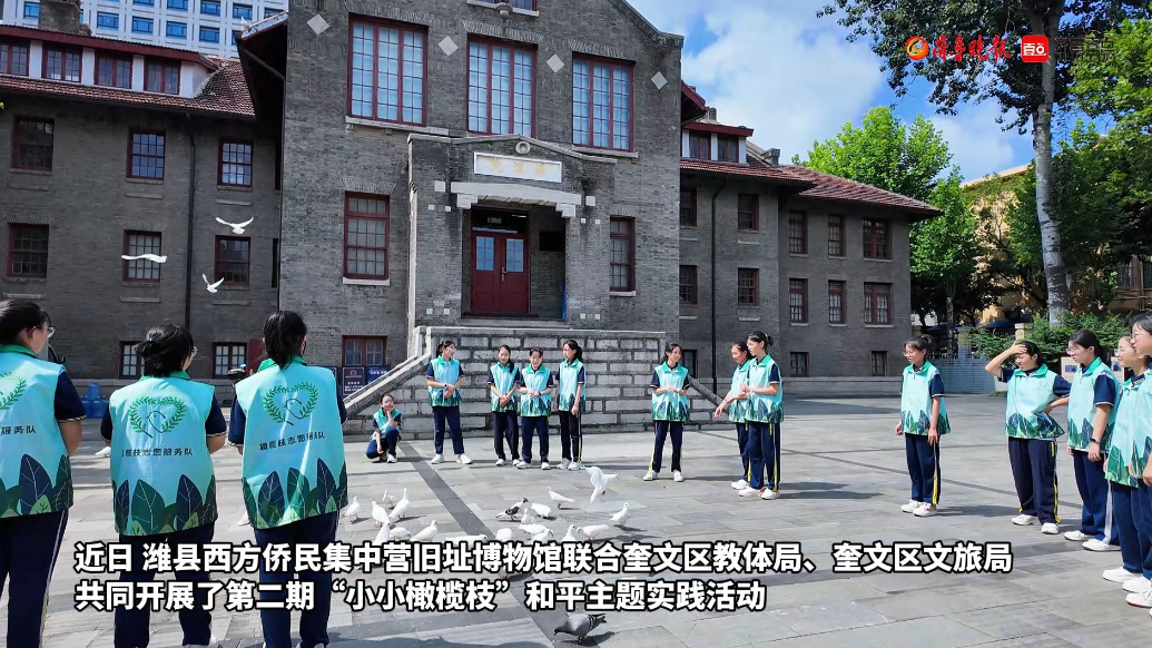 果然视频|二十余名志愿者唱响和平宣言，潍坊举办和平主题活动