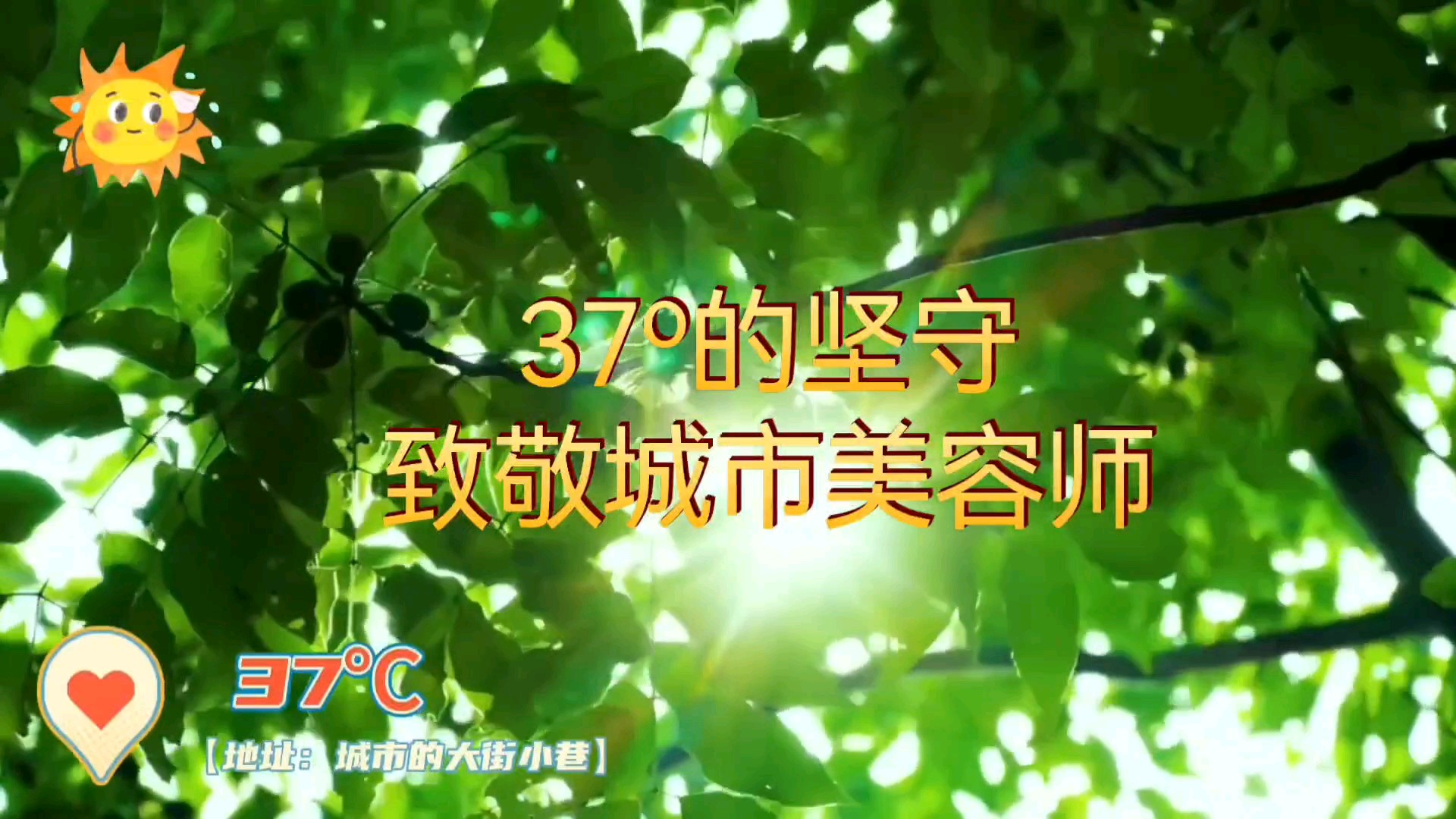 37º的坚守！致敬城市美容师！