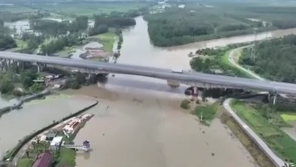 襄河全椒段洪峰过境，水位正在回落