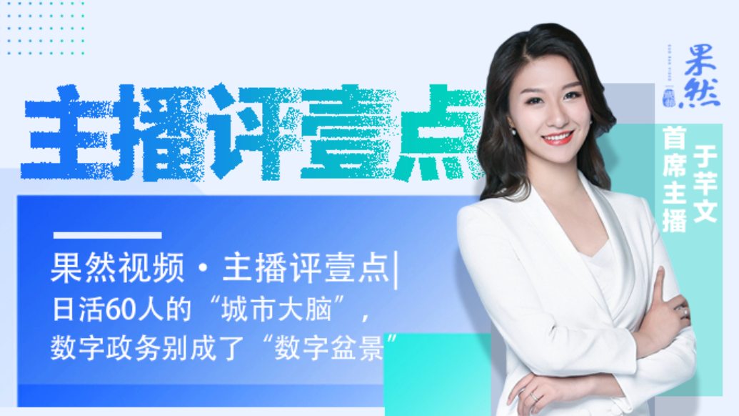 果然视频·主播评壹点|日活60人的“城市大脑”，数字政务别成了“数字盆景”