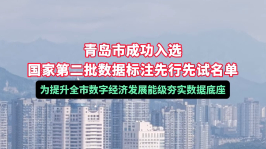 果然视频丨青岛市成功入选国家第二批数据标注先行先试名单