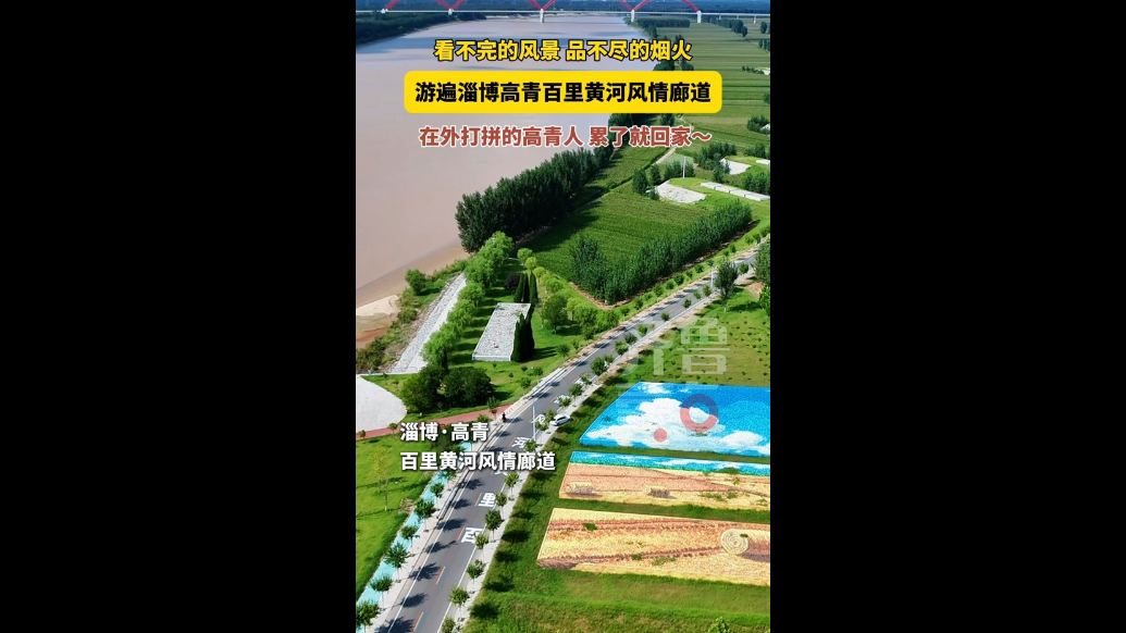 百里黄河风情廊道，是高青游子的诗和远方