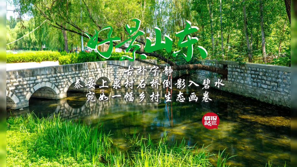 果然视频·好景山东|泰安上泉村古朴宁静，石桥映碧水玉泉漾清波