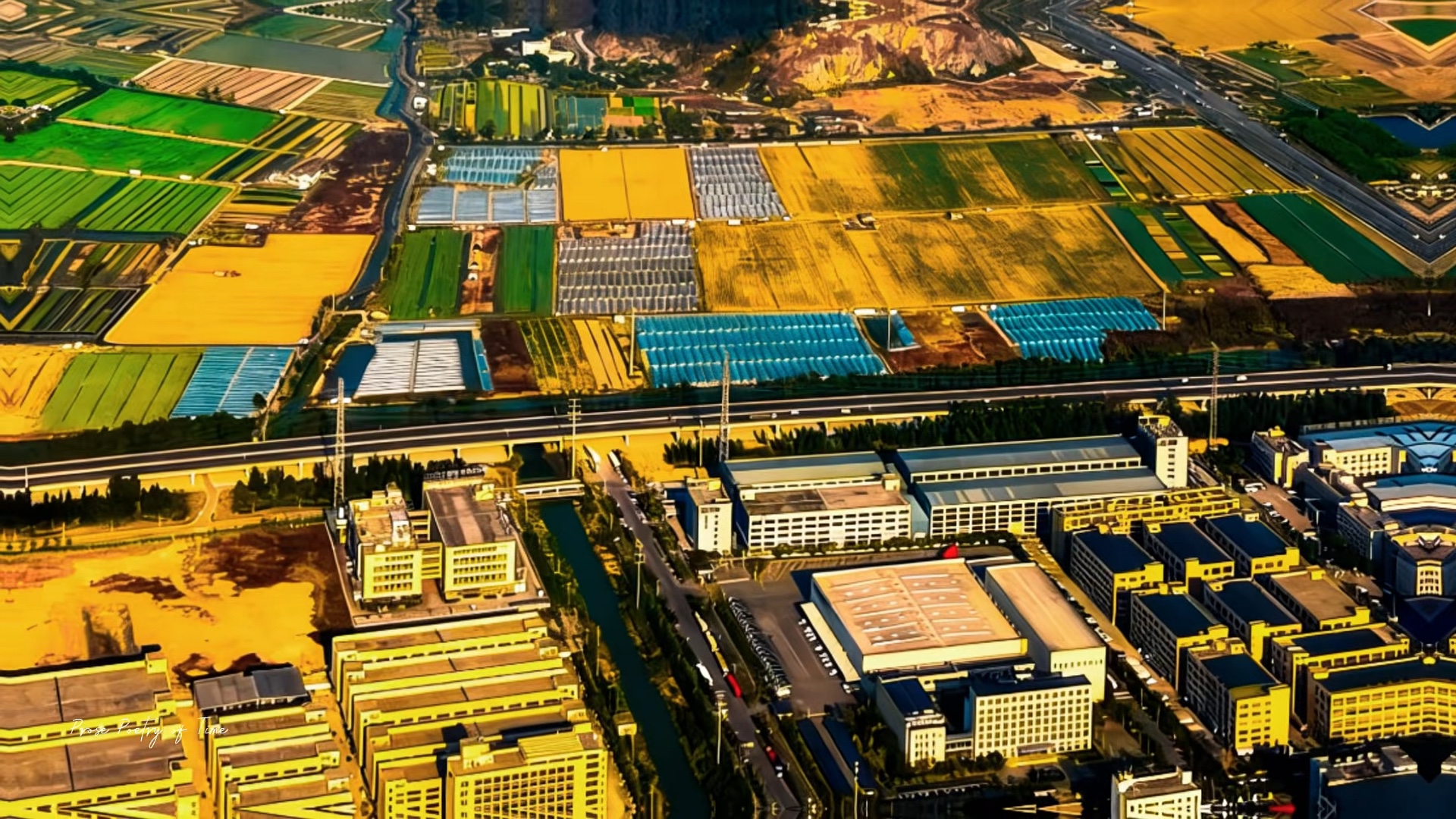 从飞机上俯瞰地面，人间皆美景