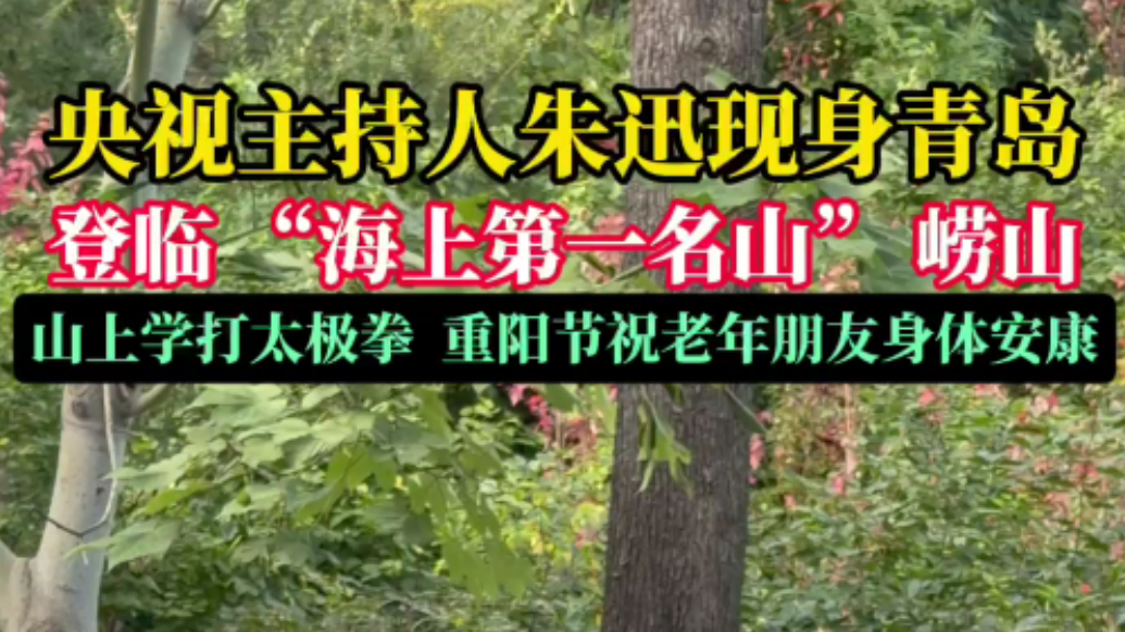 果然视频｜崂山上学打太极拳！央视主持人朱迅现身青岛