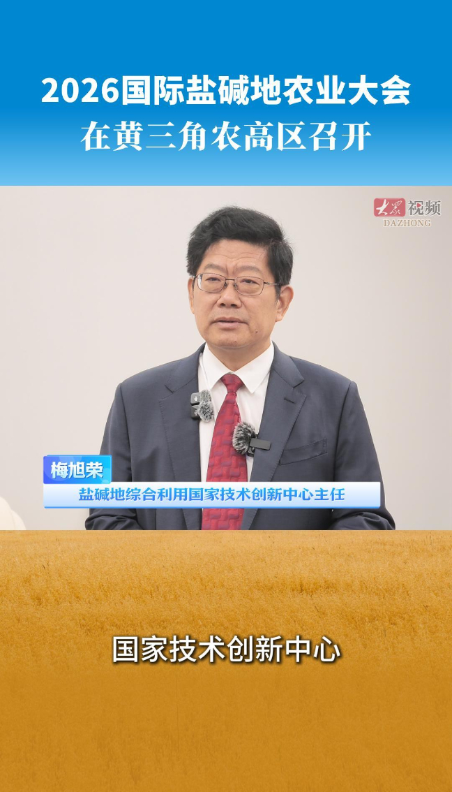 盐碱地综合利用国家技术创新中心主任梅旭荣谈盐碱地综合治理