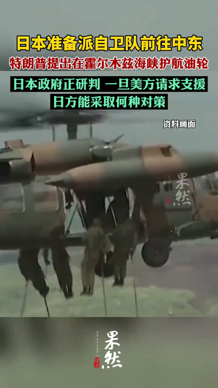 日本准备派自卫队前往中东