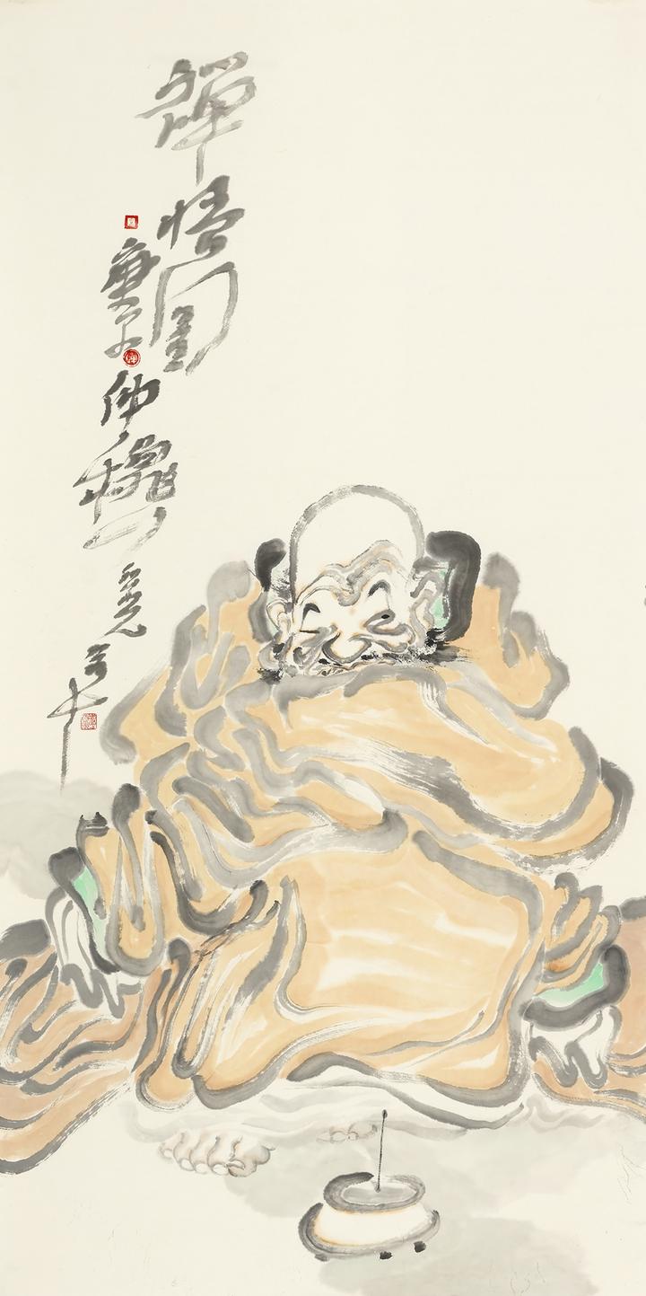 李亚光 禅悟图 136×68cm