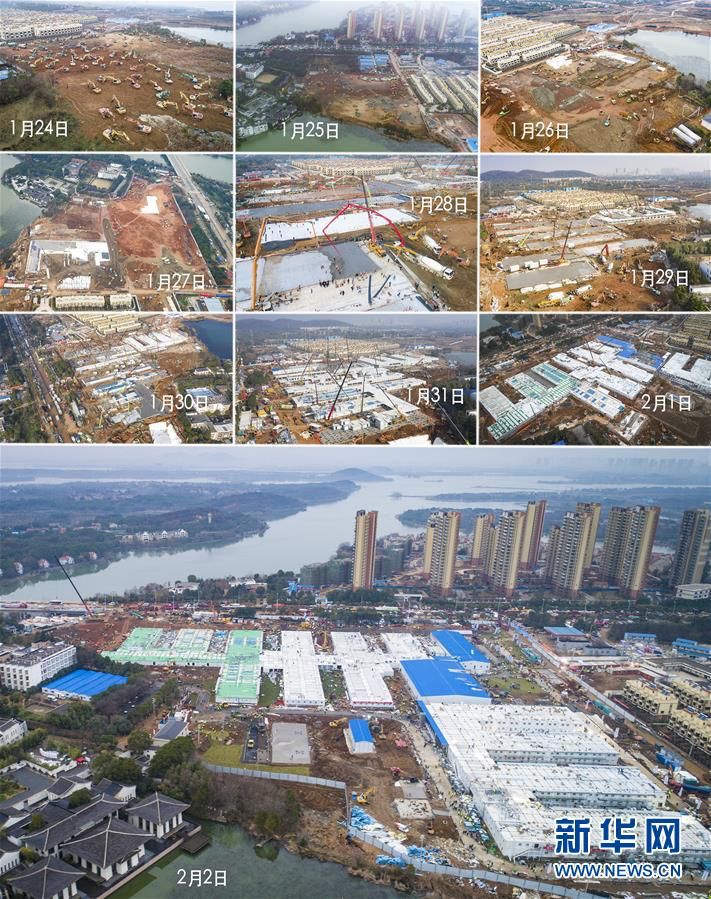 在武汉蔡甸火神山医院日夜不休地开工之时,武汉江夏区的雷神