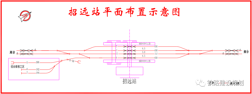 本站規模為 2 臺 4 線(含 2 條正線),到發線有效長度為 650m