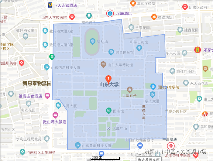 山东大学中心校区地图图片