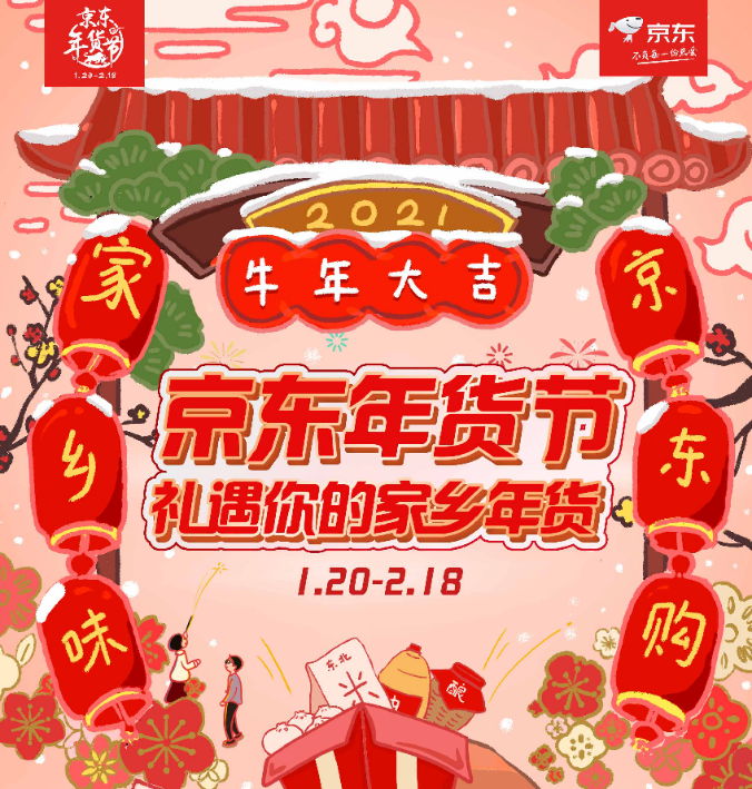 1月20日,2021京东年货节正式启动,直至2月18日,将带来丰富高品质的