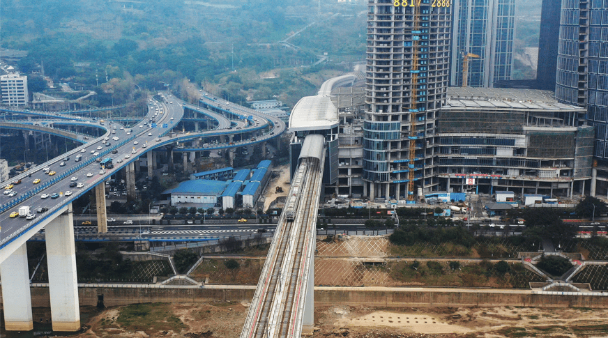 重庆轨道9号线今起运营打望升级版轨道穿楼