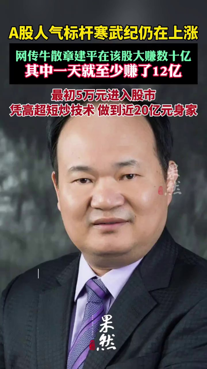网传牛散章建平买寒武纪大赚46亿（都市快报）