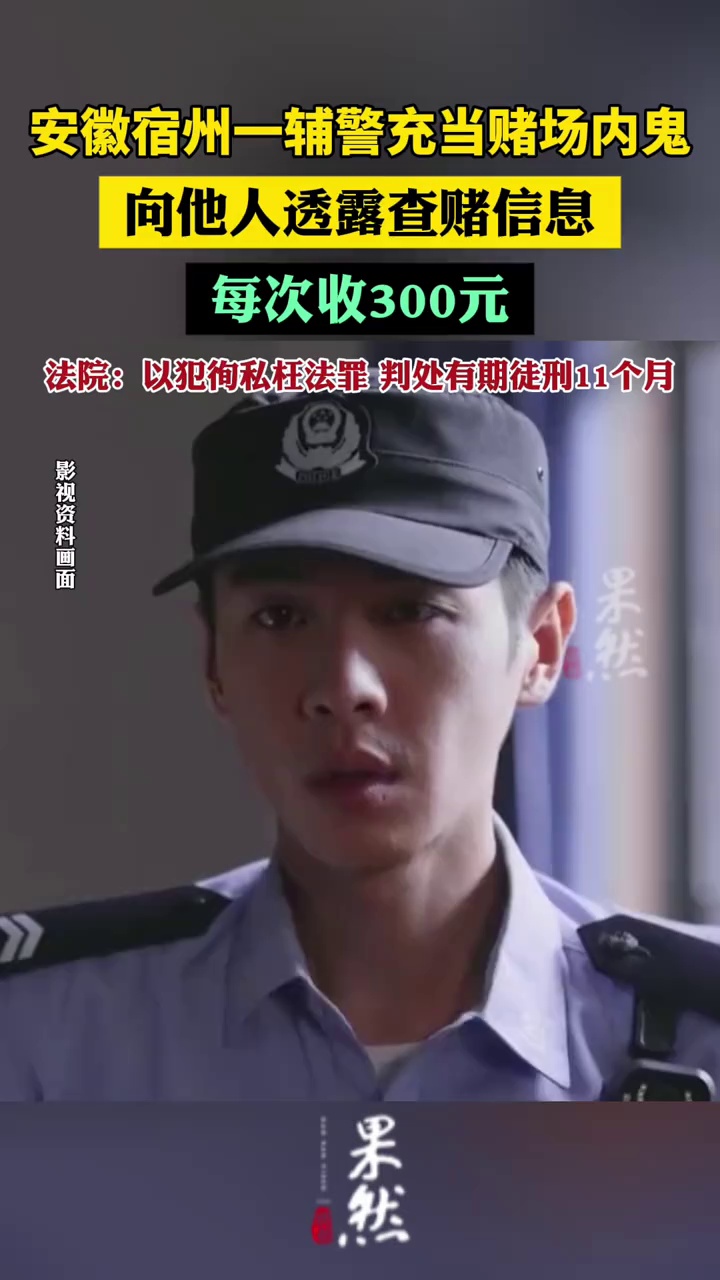 辅警充当赌场内鬼获刑11个月（九派新闻）
