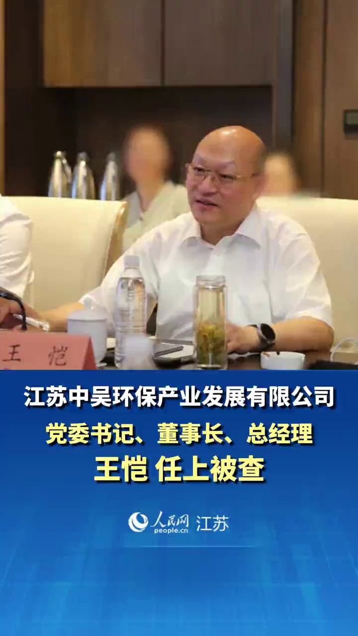 江苏中吴环保产业发展有限公司党委书记、董事长、总经理王恺，任上被查