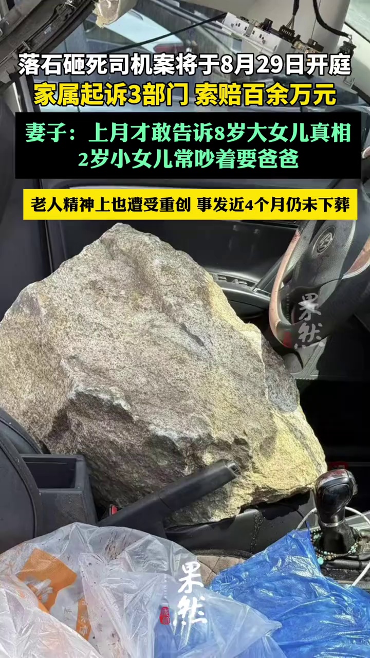 一家四口自驾遇落石36岁男子被砸身亡，妻子：上月才敢告诉8岁大女儿真相，2岁小女儿常吵着要爸爸（极目新闻）