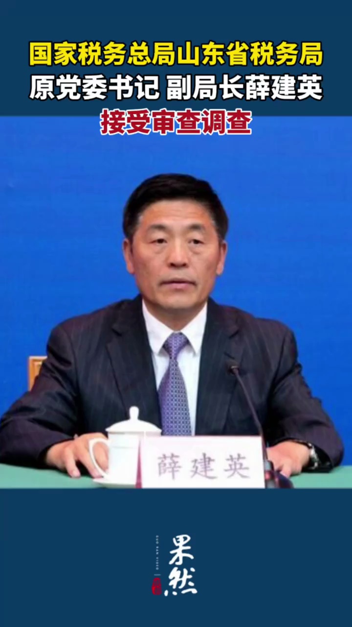 山东省税务局原副局长薛建英，被查！