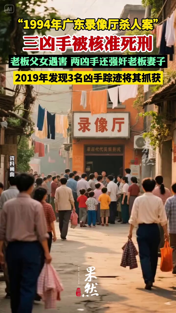 “1994年广东录像厅杀人案”三凶手被核准死刑：老板父女遇害，两凶手还强奸老板妻子（红星新闻）
