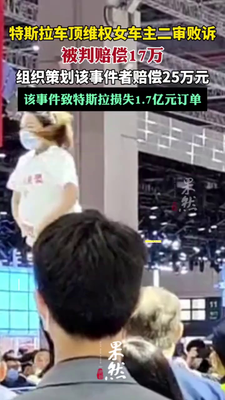 特斯拉车顶维权女车主二审败诉（极目新闻）