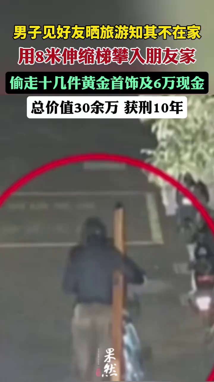 男子见好友朋友圈晒旅游入室偷走30万（荔枝新闻）