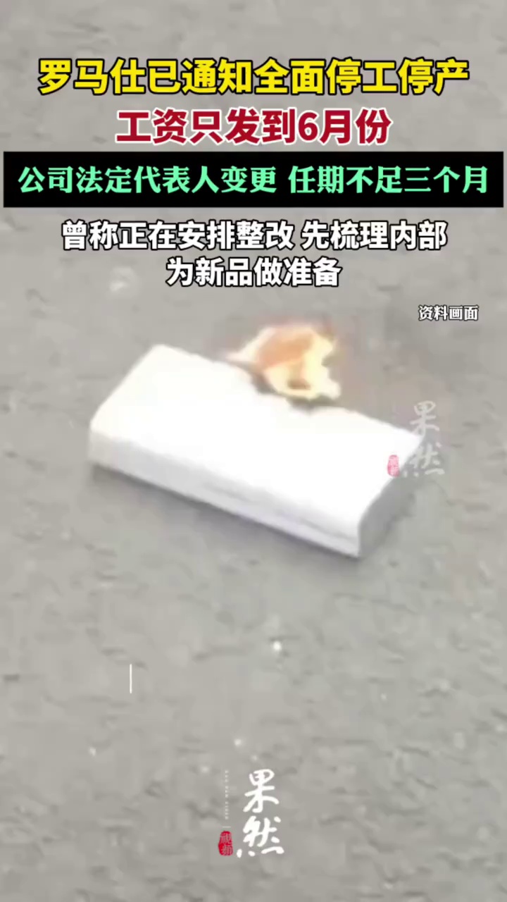 罗马仕已通知全面停工停产（界面新闻）