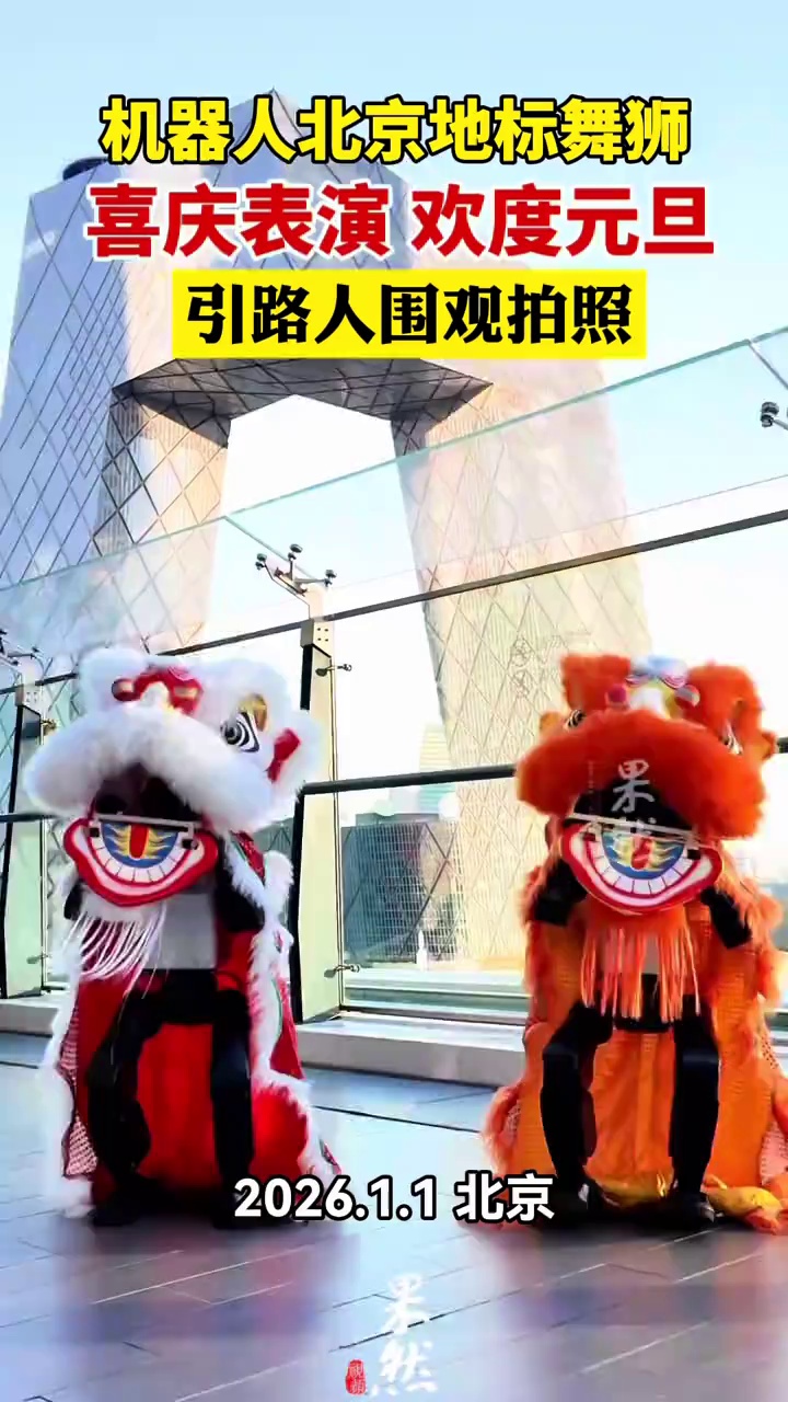 机器人北京地标舞狮
喜庆表演 欢度元旦
引路人围观拍照