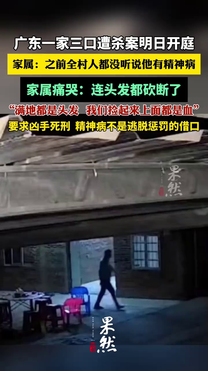 广东一家三口遭杀案明日开庭。（潮新闻）