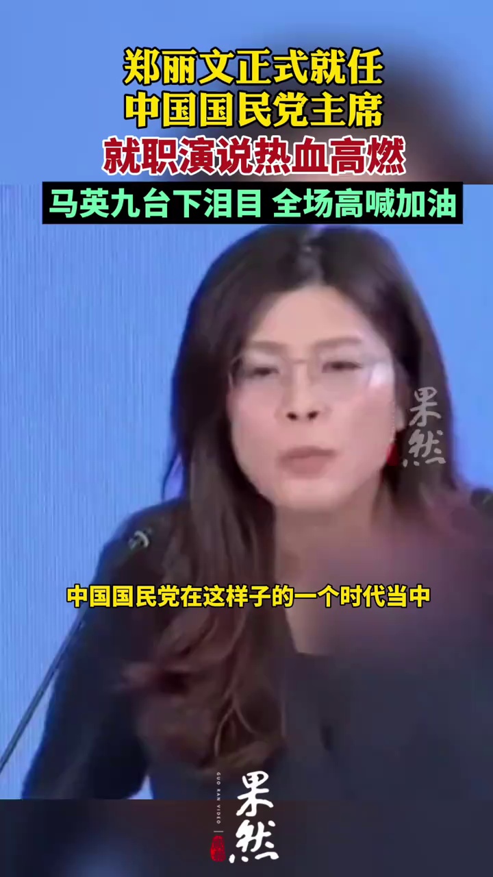 郑丽文正式就任中国国民党主席 就职演说热血高燃