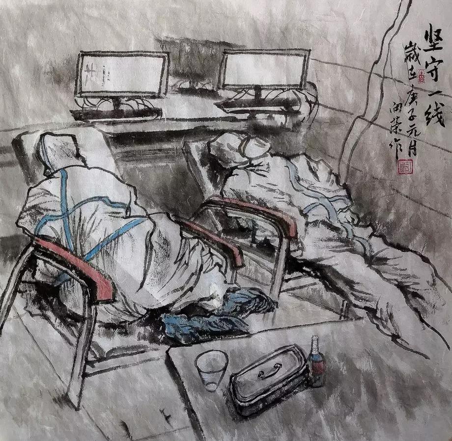 他们就是最可爱的人!济南一教师创作抗疫组画致敬白衣战士