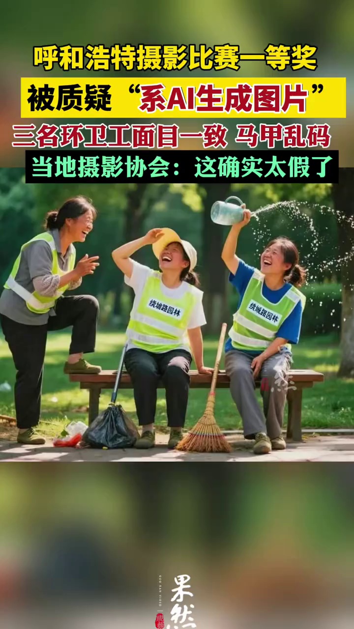 呼和浩特摄影一等奖被质疑“系AI生成图片”
当地摄影协会：这确实太假了！